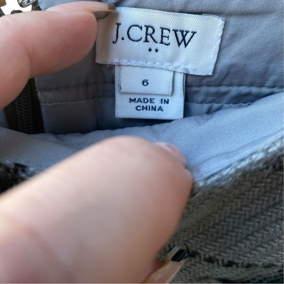 J. Crew Womens Gray Plaid Tweed Mini Skirt I Size: 6 - Picture 9 of 10